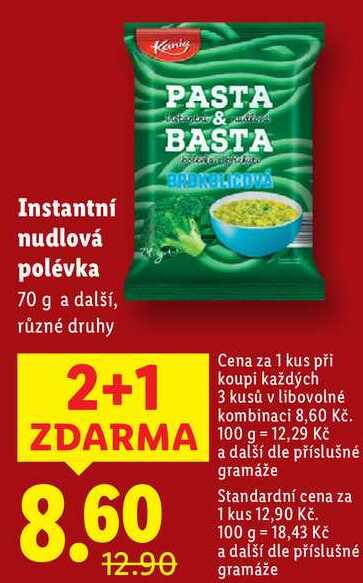 Instantní nudlová polévka, 70 g a další