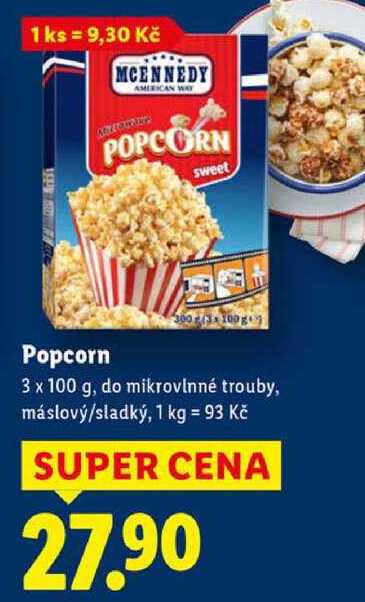 Popcorn, 3x 100 g