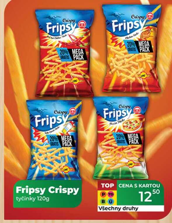 Fripsy Crispy tyčinky 120g  