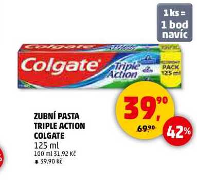 Colgate Triple Action Zubní pasta, 125 ml