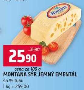 Montana sýr jemný ementál 100 g 
