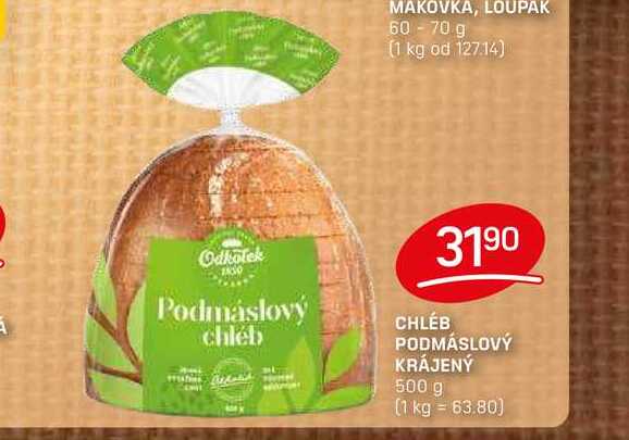 CHLÉB PODMÁSLOVÝ KRÁJENÝ 500 g 