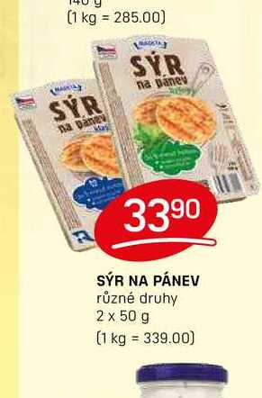 SÝR NA PÁNEV různé druhy 2 x 50 g 