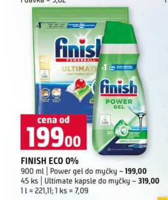 Finish eco power gel 900 ml