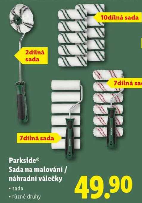 Parkside Sada na malování/náhradní válečky 