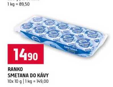 Ranko smetana do kávy 10x10g 