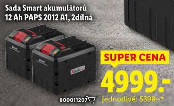 Sada Smart akumulátorů 12 Ah PAPS 2012 A1, 2dílná 