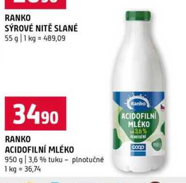 Ranko acidofilni mléko 950 g
