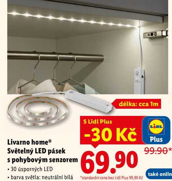Livarno home Světelný LED pásek s pohybovým senzorem