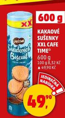 KAKAOVÉ SUŠENKY XXL CAFE, 600 g 