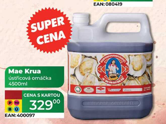 Mae Krua ústřicová omáčka 4500ml  