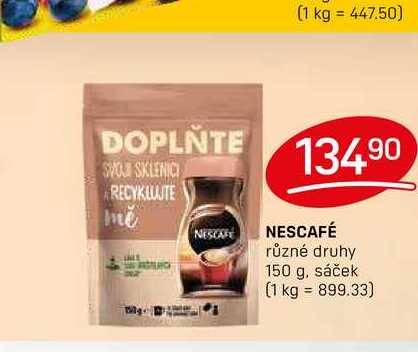 NESCAFÉ různé druhy 150 g