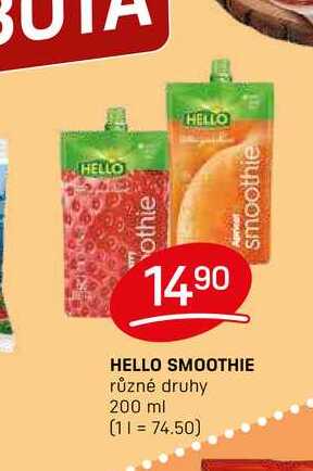 HELLO SMOOTHIE různé druhy 200 ml