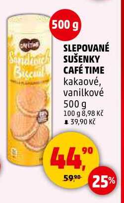 SLEPOVANÉ SUŠENKY CAFÉ TIME, 500 g