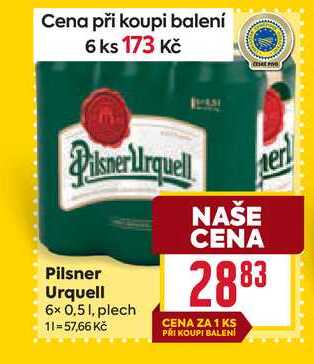 Pilsner Urquell 6x 0,51, plech 