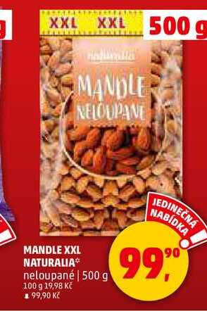 MANDLE XXL NATURALIA neloupané, 500 g