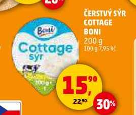 ČERSTVÝ SÝR COTTAGE BONI, 200 g