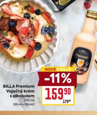 BILLA Premium Vaječný krém salkoholem 210 ml 