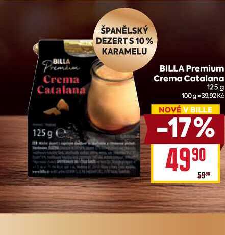 BILLA Premium Crema Catalana 125 g 