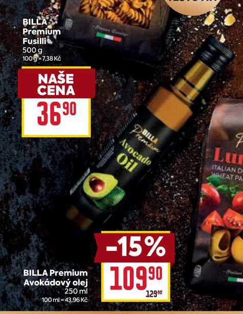 BILLA Premium Avokádový olej 250 ml 