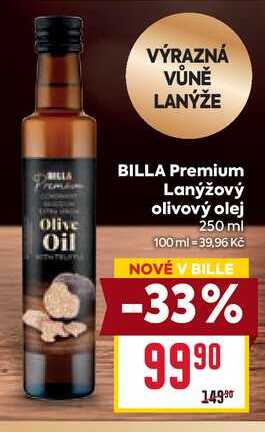 BILLA Premium Lanýžový olivový olej 250 ml 