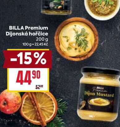 BILLA Premium Dijonská hořčice 200 g 