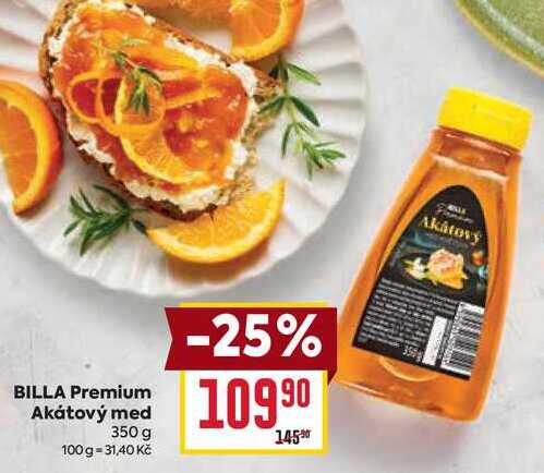 BILLA Premium Akátový med 350 g 
