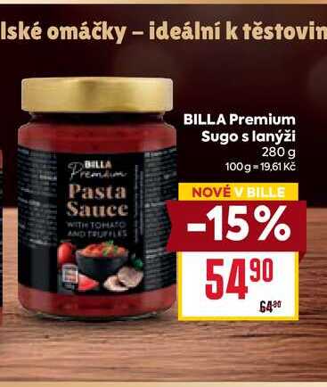 BILLA Premium Sugo s lanýži 280 g