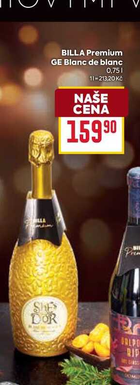 BILLA Premium GE Blanc de blanc 0,75l