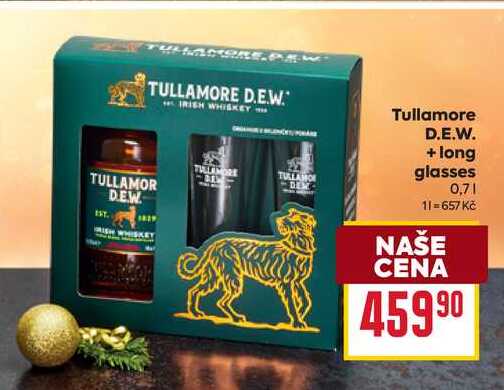 Tullamore D.E.W. + long glasses 0,7l
