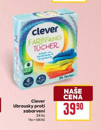 Clever Ubrousky proti zabarvení 24 ks 