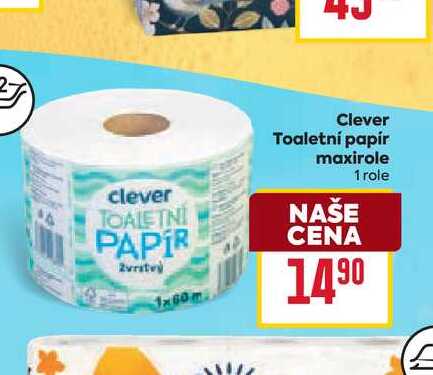 Clever Toaletní papír maxirole 1ks
