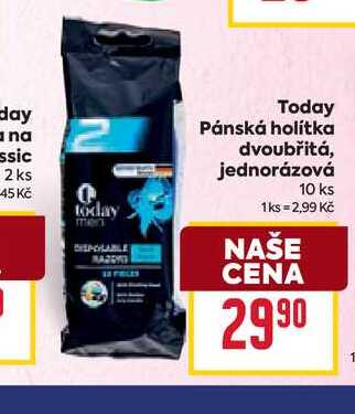 Today Pánská holítka dvoubřitá, jednorázová 10 ks