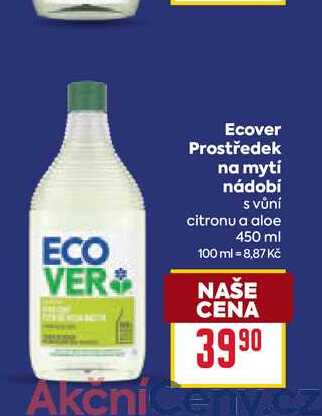 Ecover Prostředek na mytí nádobí s vůní citronu a aloe 450 ml 