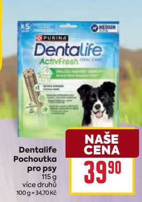 Dentalife Pochoutka pro psy 115 g