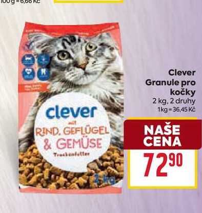 Clever Granule pro kočky 2 kg