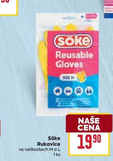 Söke Rukavice ve velikostech M a L 1 ks