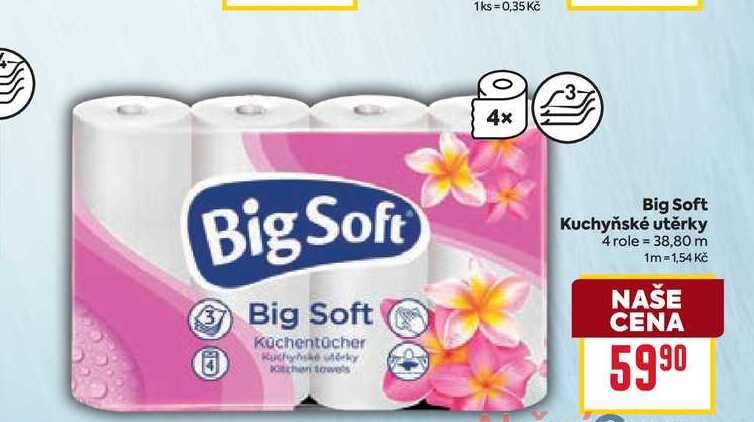 Big Soft Kuchyňské utěrky 4 role