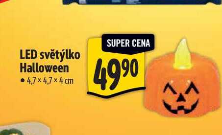 LED světýlko Halloween 4,7×4,7 x 4 cm 