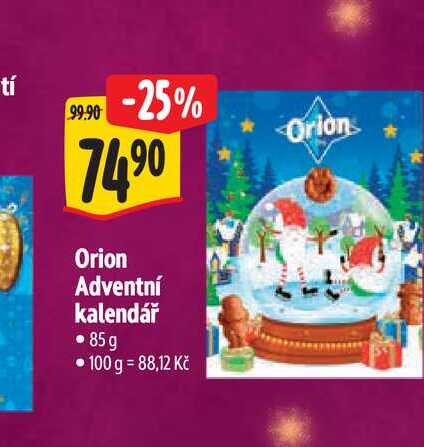   Orion Adventní kalendář   85 g  