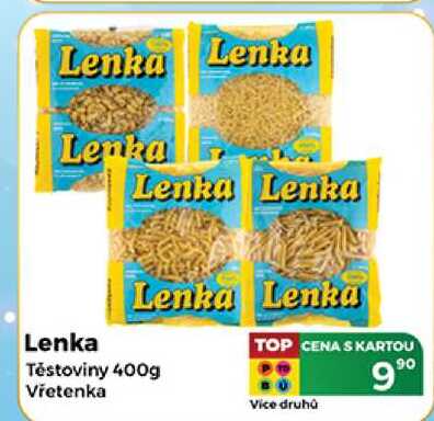 Lenka Těstoviny 400g Vřetenka 