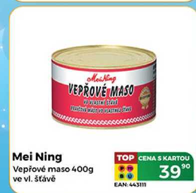 Mei Ning Vepřové maso 400g ve vl. šťávě 