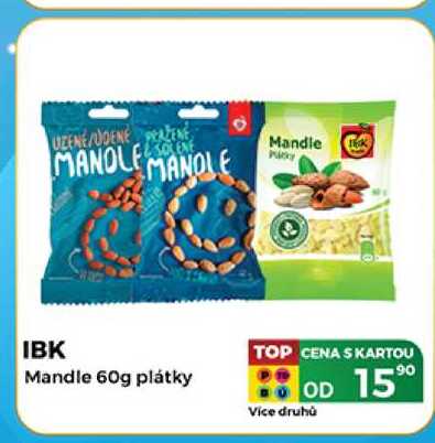 IBK Mandle 60g plátky