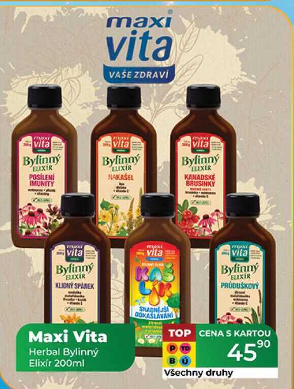 Maxi Vita Herbal Bylinný Elixír 200ml