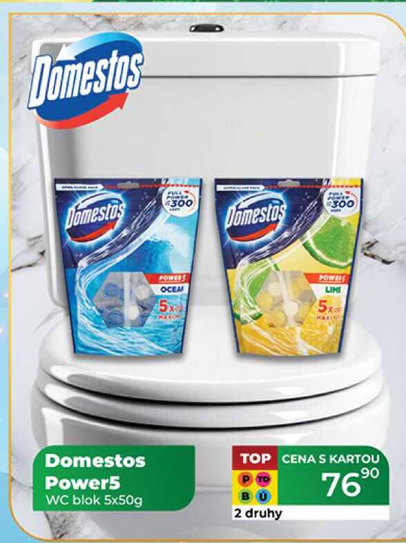 Domestos Power5 WC blok 5x50g 