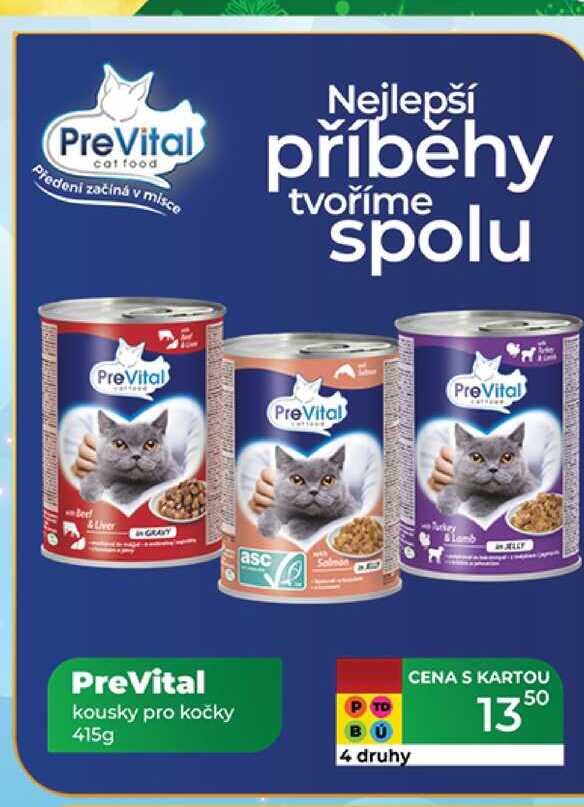 PreVital kousky pro kočky 415g 