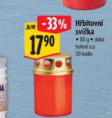  Hřbitovní svíčka 80 g  