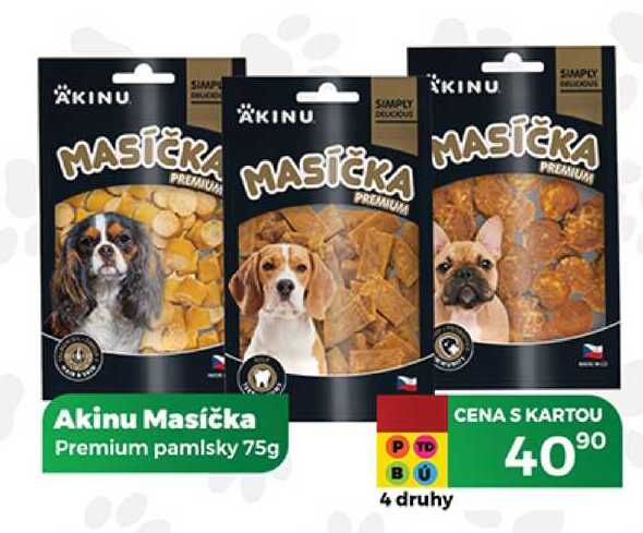 Akinu Masička Premium pamlsky 75g 