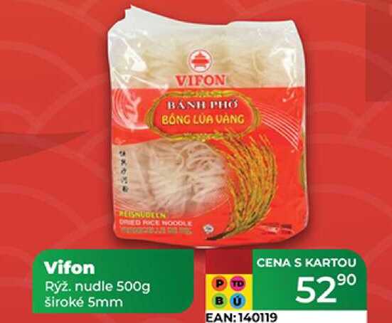 Vifon Rýž. nudle 500g široké 5mm 
