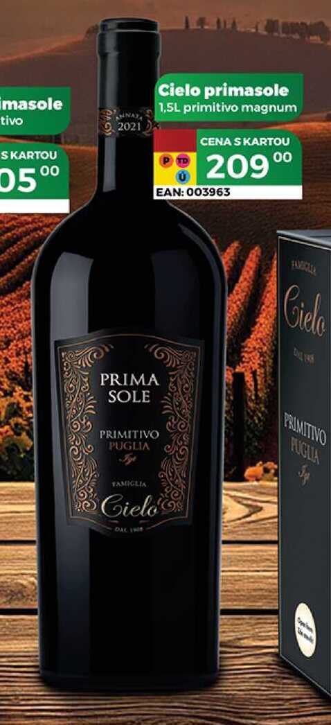 Cielo primasole 1,5L primitivo magnum 